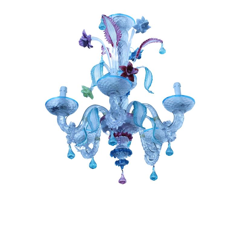 Lampadario a sei luci  (Murano, XX sec.)  - Asta Dimore Venete - San Luca Casa d'Aste