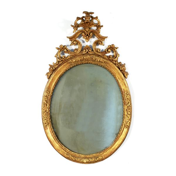 Specchiera in legno dorato