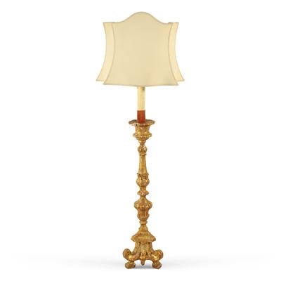 Torciere Elettrificato in Legno Dorato