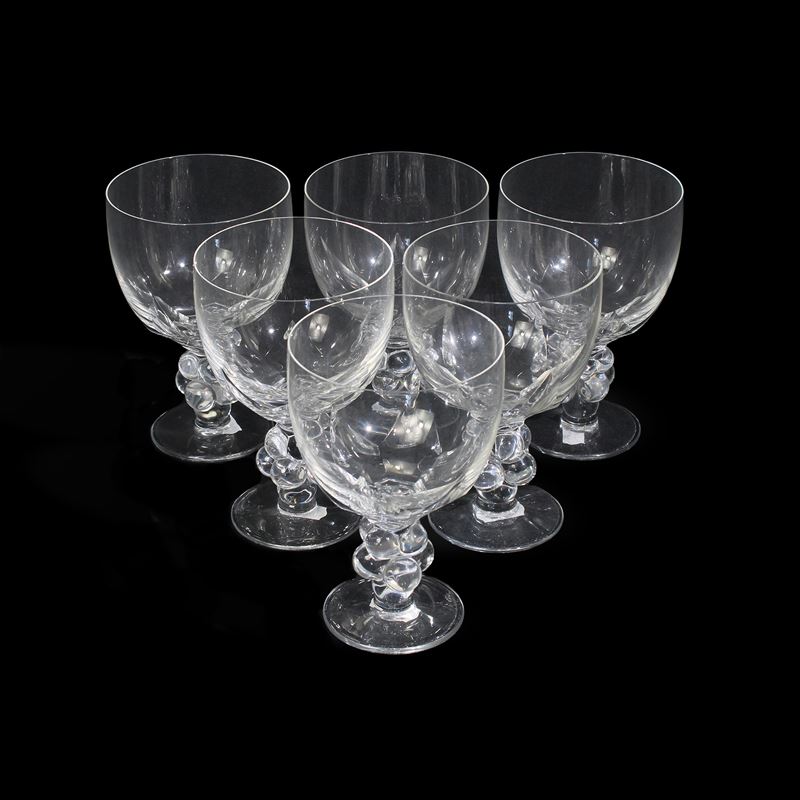 Servizio Clos Vougeot  (manifattura Lalique, Francia XX sec.)  - Asta Dimore Venete - San Luca Casa d'Aste