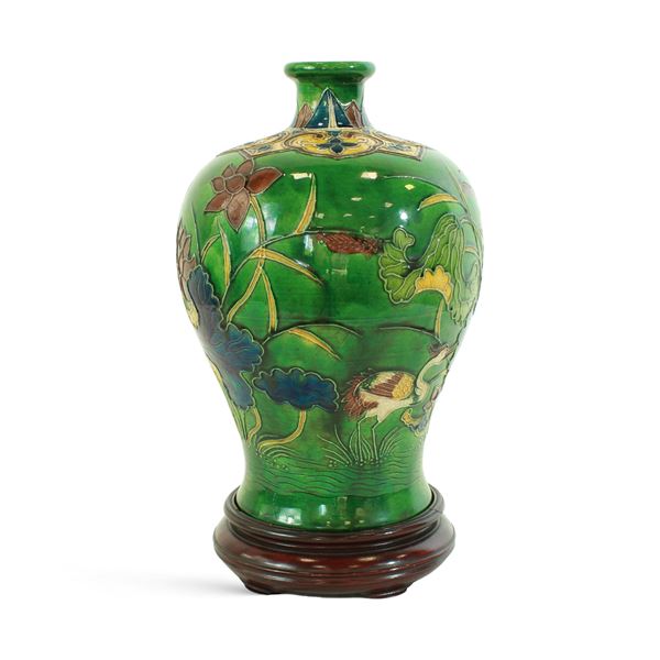 Vaso in ceramica smaltata