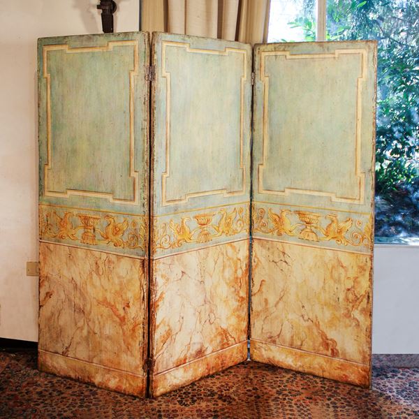 Paravento in legno laccato
