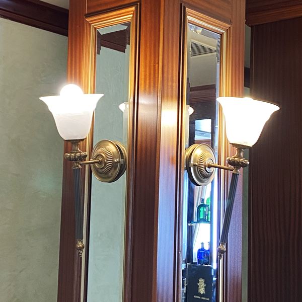 Coppia di appliques in bronzo