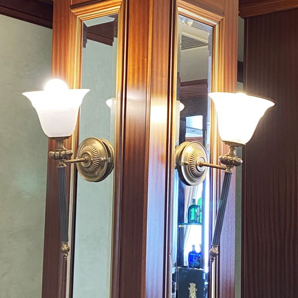 Coppia di appliques in bronzo