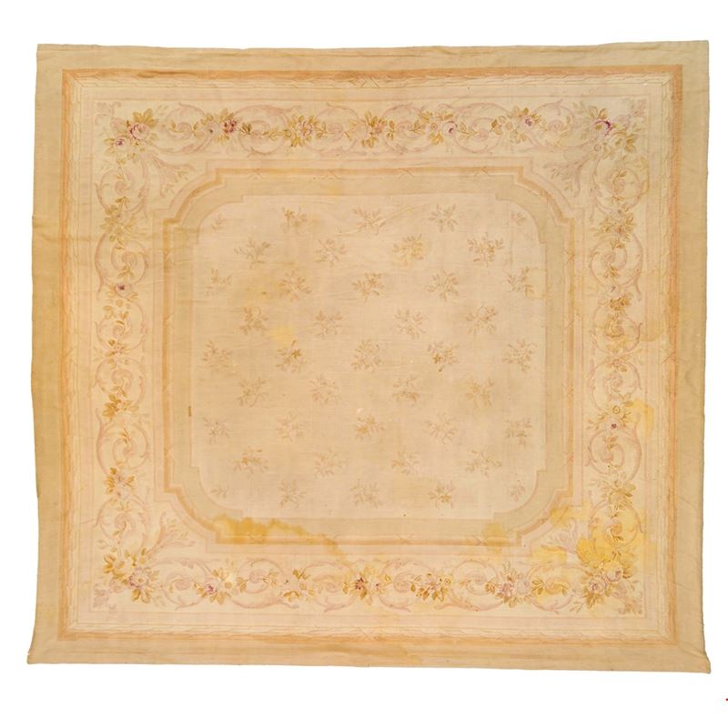 Tappeto Aubusson  (Francia, XX sec.)  - Asta Dimore Venete - San Luca Casa d'Aste