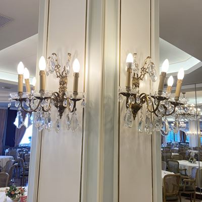 Coppia di Appliques a Quattro Luci