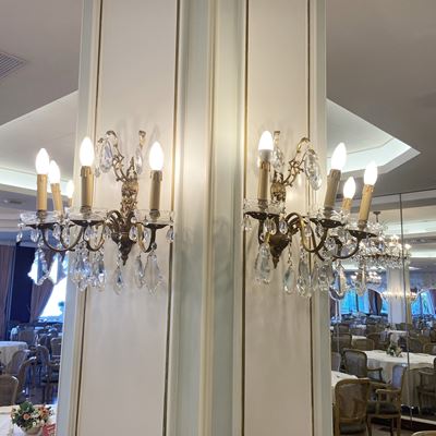 Coppia di Appliques a Quattro Luci