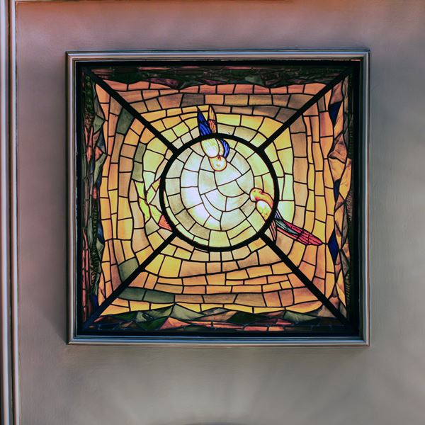 Vetrata artistica a cupola quadrata