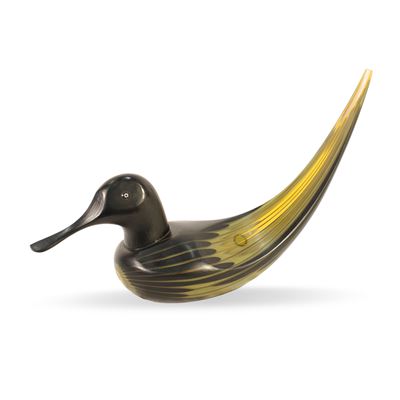 Toni Zuccheri, Scultura fischione in vetro pesante, Murano, 1986