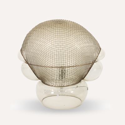 Gae Aulenti, Lampada da tavolo modello 'Patroclo', vetro soffiato e metallo