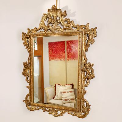 ♦ Specchiera in Legno Dorato