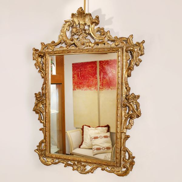 ♦ Specchiera in legno dorato