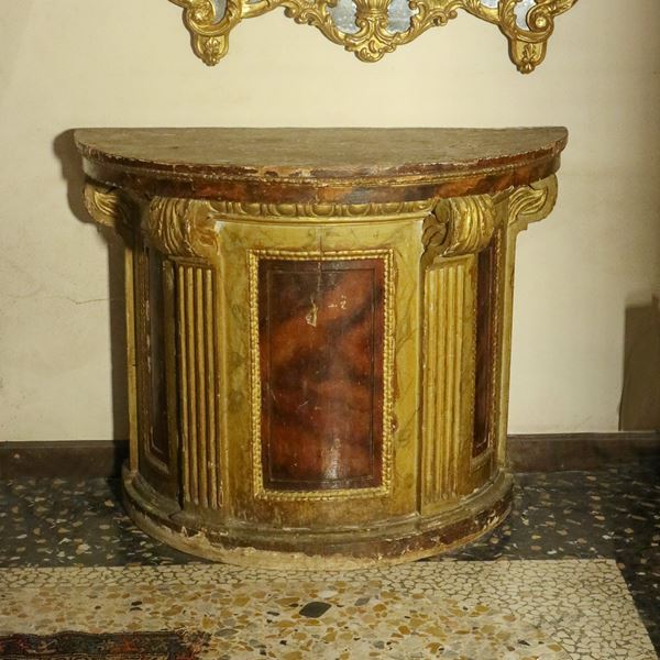 Coppia di consolles demilune