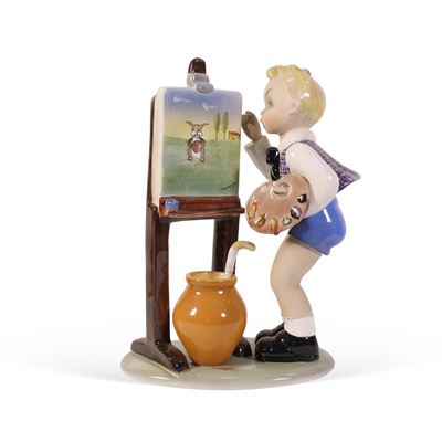 Armando, C.I.A Manna - Scultura in ceramica dipinta