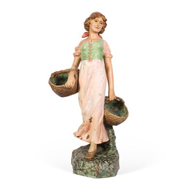 Manifattura Italiana, Scultura in ceramica di contadina