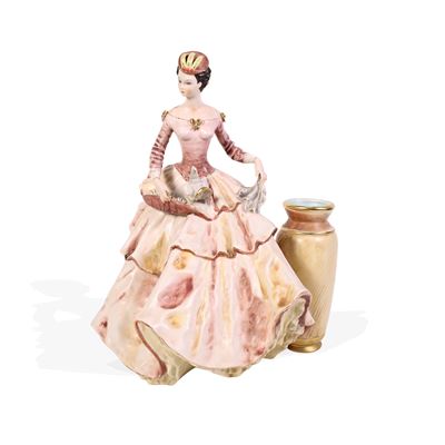 Manifattura Girardi, Scultura in porcellana di figura femminile