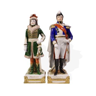 Manifattura Scheibe-Alsbach, Sculture ceramiche policrome raffiguranti i marescialli di Francia J...