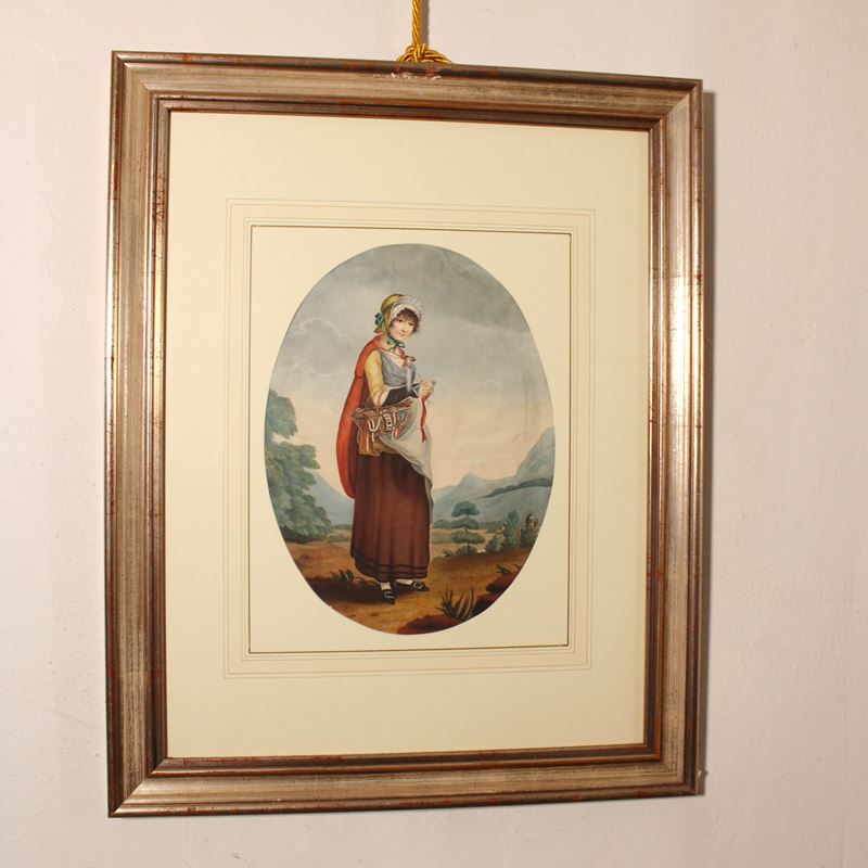 Stampa a colori entro cornice  (Italia, XX sec.)  - Asta Stampe e acquerelli - San Luca Casa d'Aste