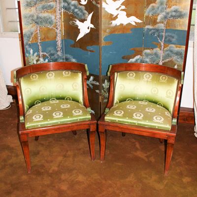 ♦ Coppia di Poltrone in Legno