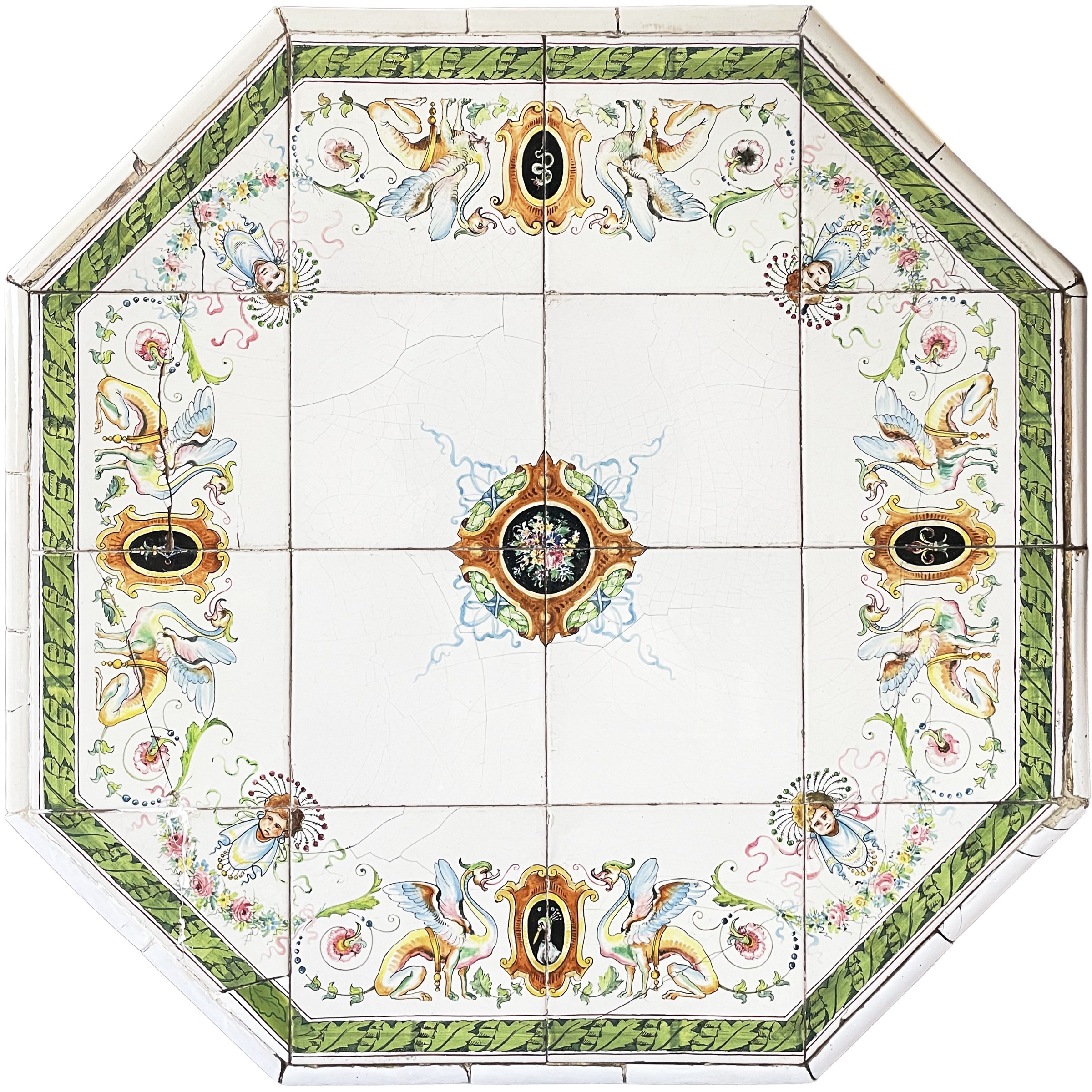 Tavolino in Ceramica Policroma