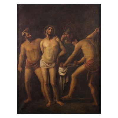 Pittore italiano, Flagellazione di Cristo, olio su tela