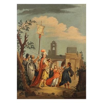 Francesco Fontebasso, L'ingresso di Alessandro Magno a Babilonia, olio su tela