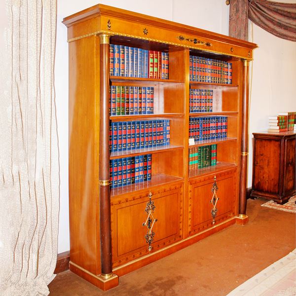 ♦ Libreria stile impero in ciliegio