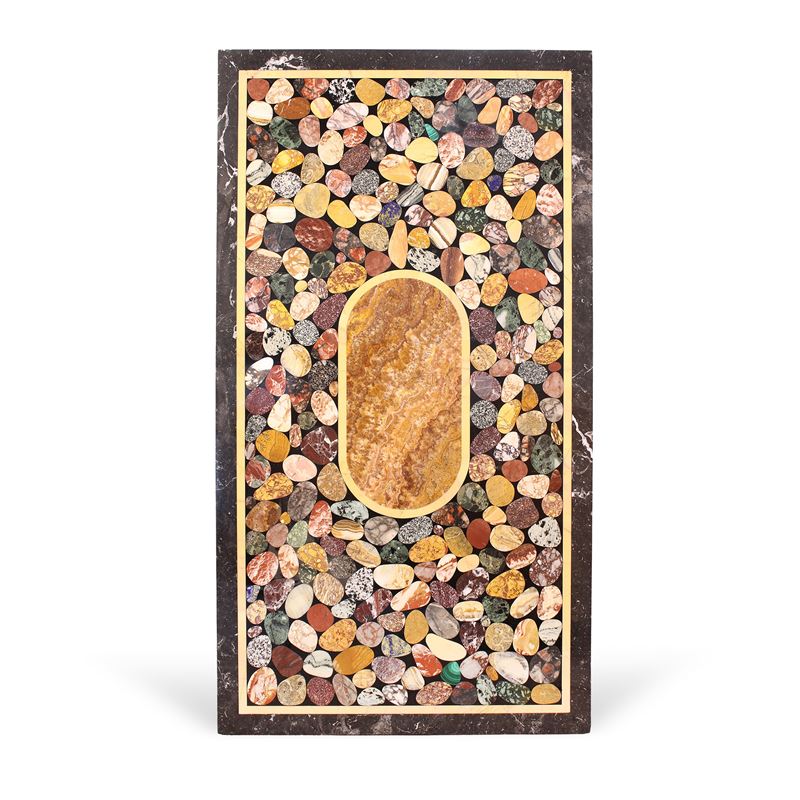 Tavolo da salotto in marmi vari