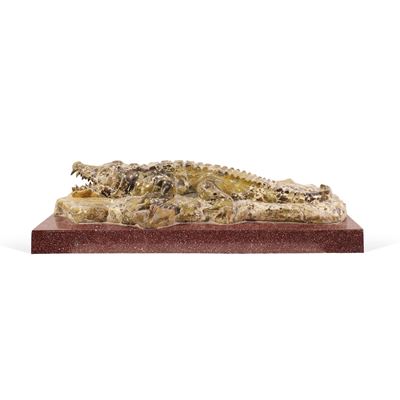Coccodrillo in Diaspro Agatato di Sicilia