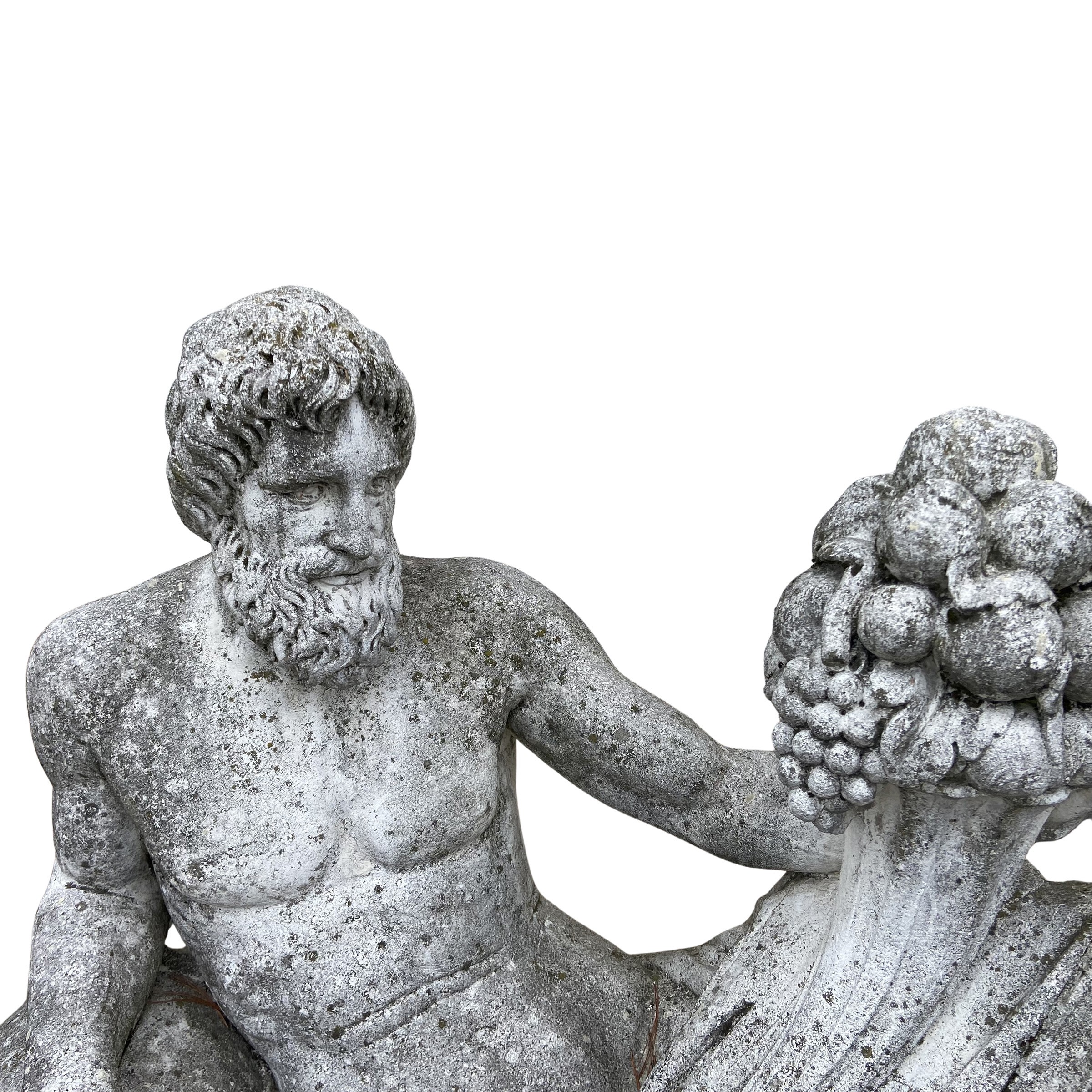 Scultura in pietra, raffigurante il Dio Tevere, XX Sec.