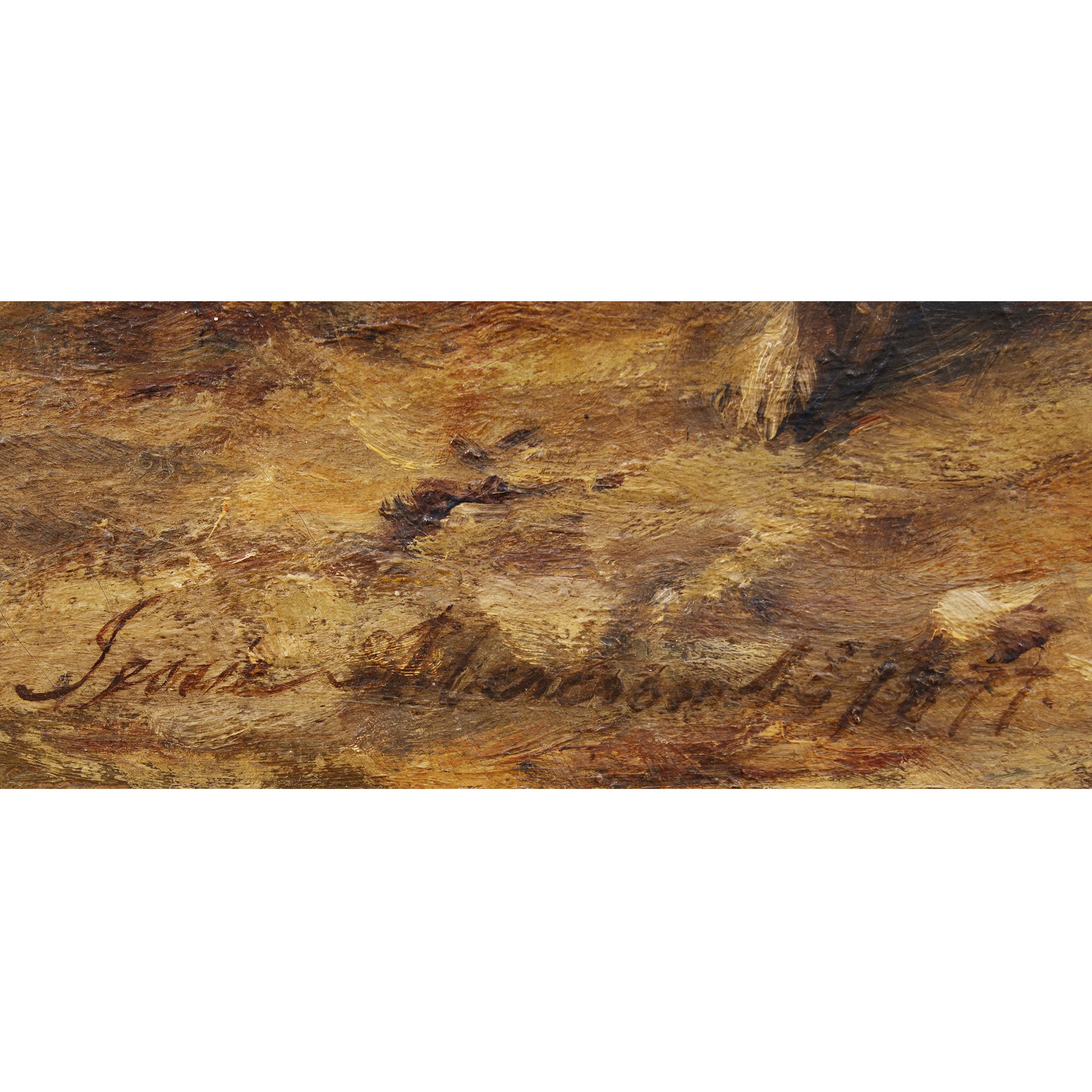 John Brown Abercrombie, Nobili a cavallo con personaggi di corte, olio su tela