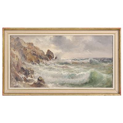 Guido Odierna, Costa di Capri, olio su tela
