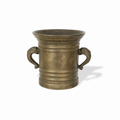 Manifattura italiana, Mortaio in bronzo, XIX secolo