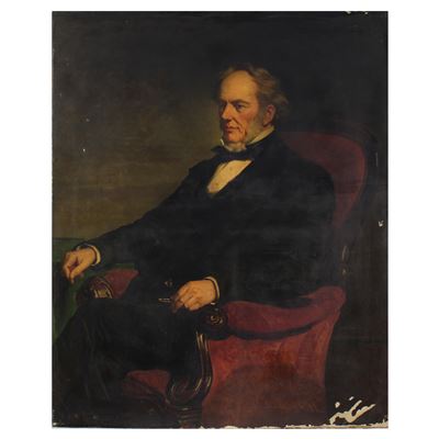 Neuwell, Ritratto maschile, olio su tela (1861)