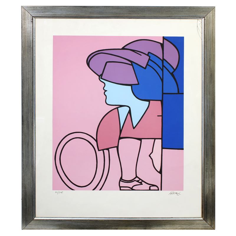 Valerio Adami  ((Bologna, 1935))  - Asta DA UNA COLLEZIONE MILANESE - San Luca Casa d'Aste