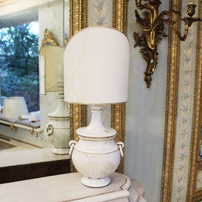 Lampada da Tavolo in Ceramica Bianca