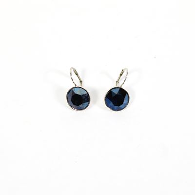 Germania, XX secolo, Orecchini con cristalli blu in stile gioielleria