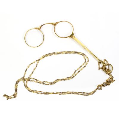 Lorgnette Confalonieri, con catena in oro 18K