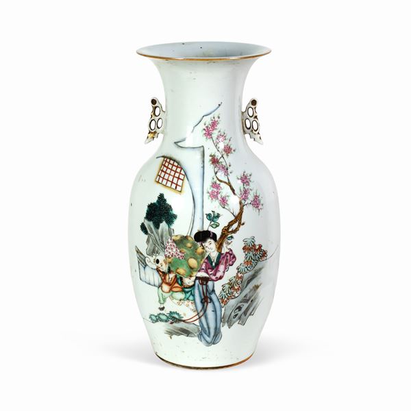 Grande vaso cinese Famiglia Rosa