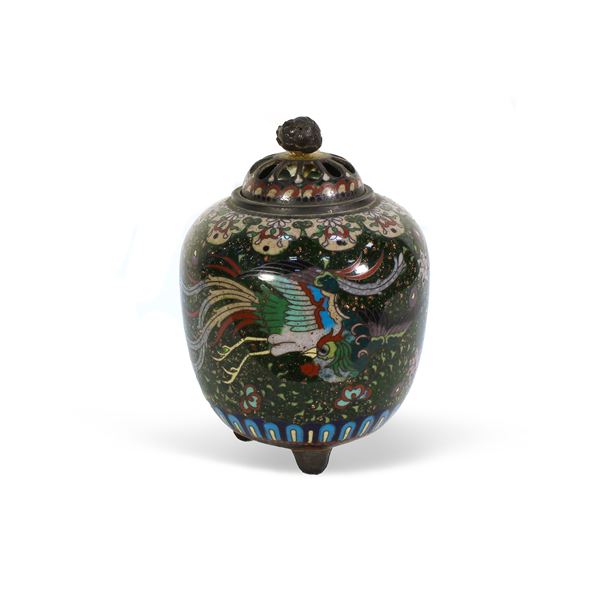Incensiere "koro" in smalto cloisonne