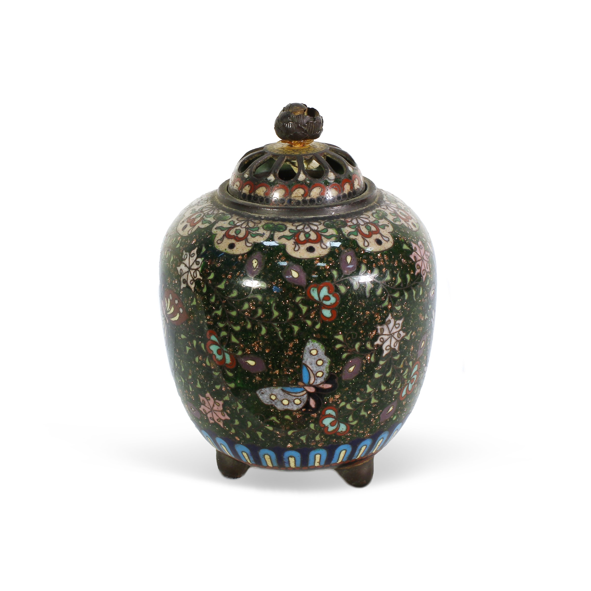 Giappone (Meiji, XIX secolo), Incensiere “Koro” in smalto cloisonné chakin-seki