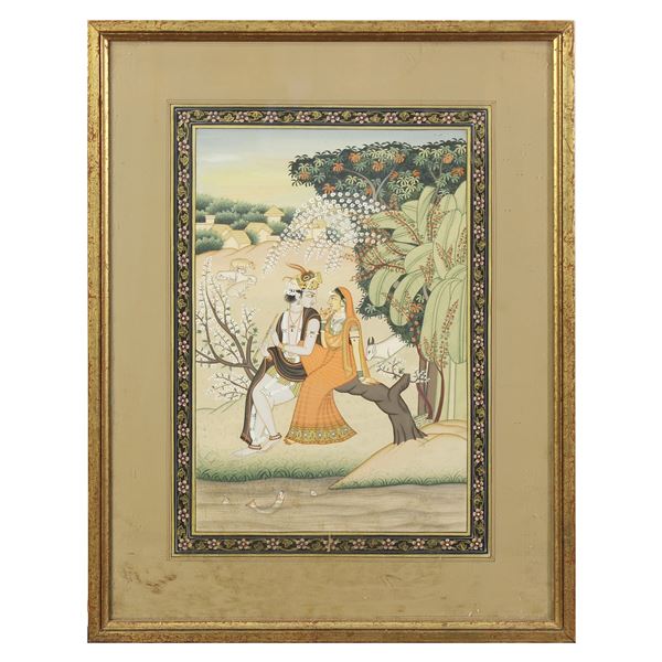 Scuola di Kangra, 'Radha e Krishna'
