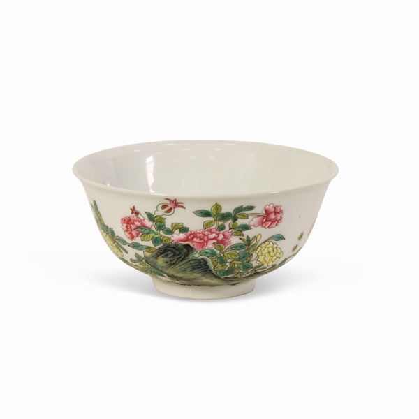 Tazza cinese in porcellana Famiglia Rosa