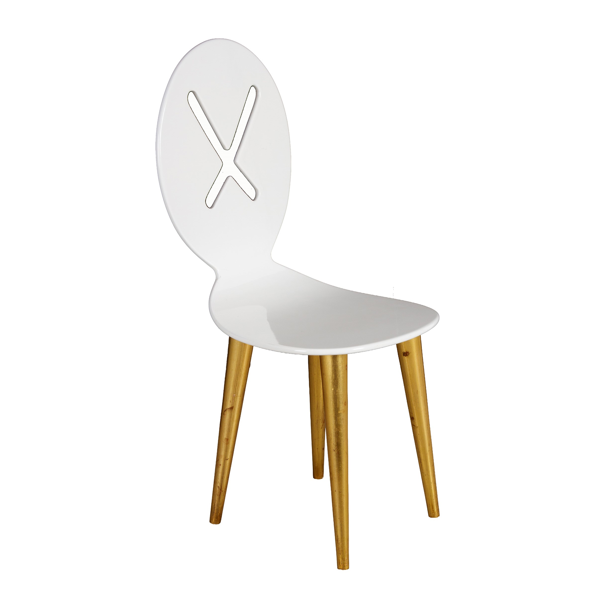 Anna Gili, Sedie mod. “Cavallo” e “Serpente” (produzione Post Design), legno laccato con gambe do...