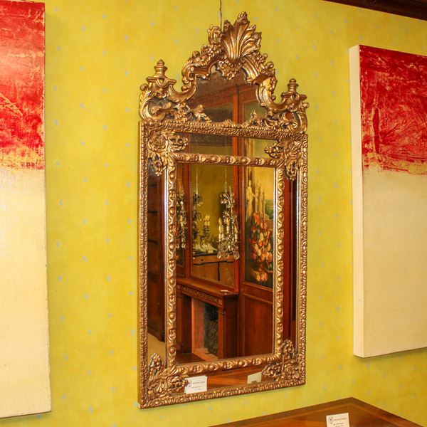 ♦ Specchiera in legno dorato