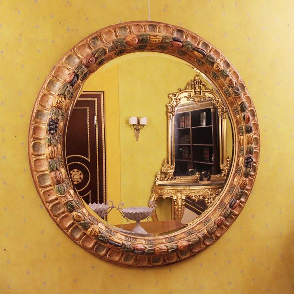 ♦ Specchiera in legno dorato
