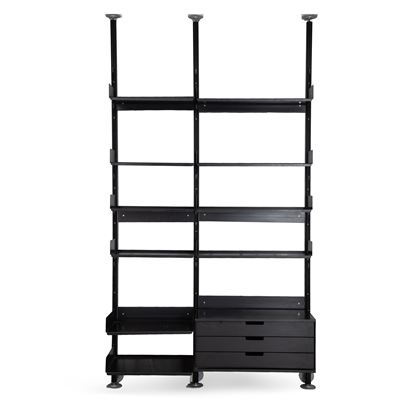 Attribuito a Dieter Rams, Libreria mod. “606 Universal Shelving System” (dieci ripiani e tre cass...