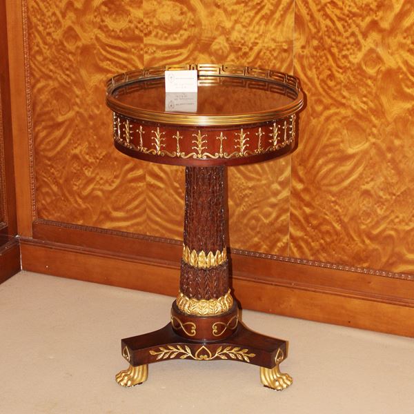 ♦ Gueridon in legno ebanizzato