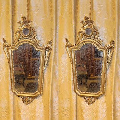 Coppia di Specchierine in Legno Dorato