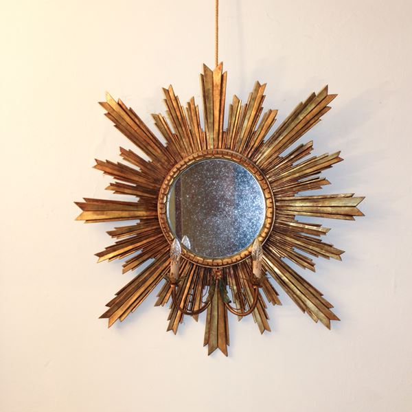 ♦ Specchiera in legno dorato
